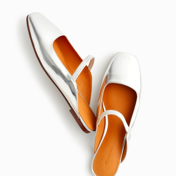 The Greta Ballet Flat Mule in Leather NWT - Picture 1 of 9